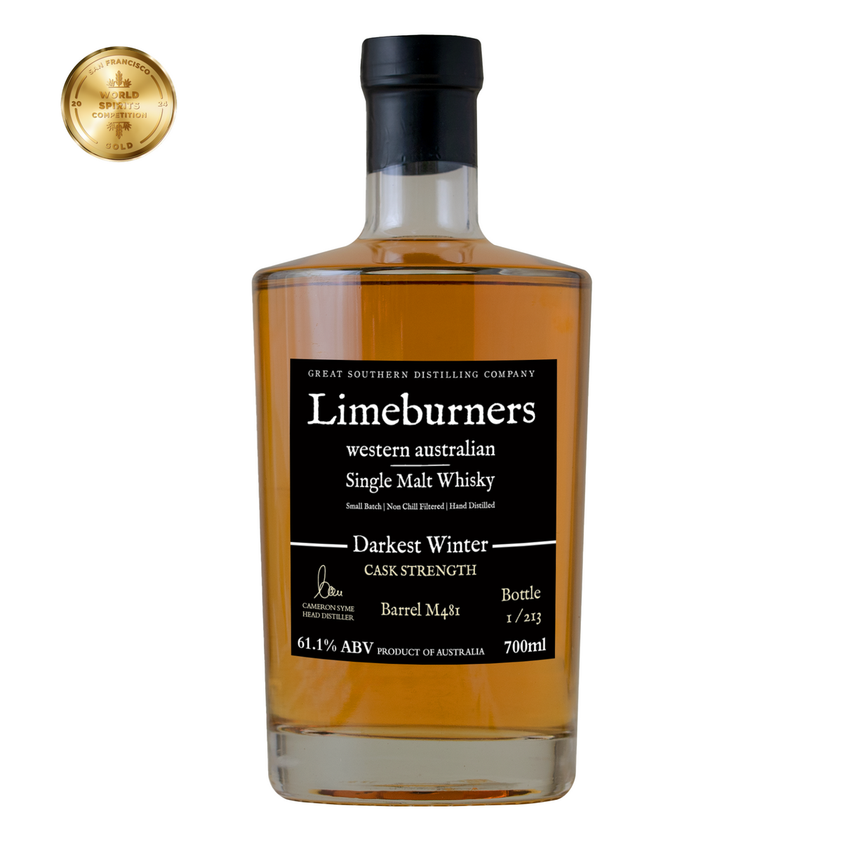 Limeburners Single Malt Whisky Darkest Winter 61.1% (award M481 