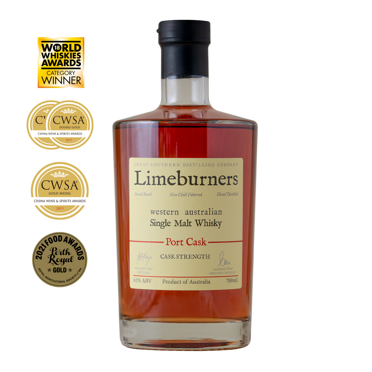 Limeburners Single Malt Whisky Port Cask Strength 59.4% – Great ...